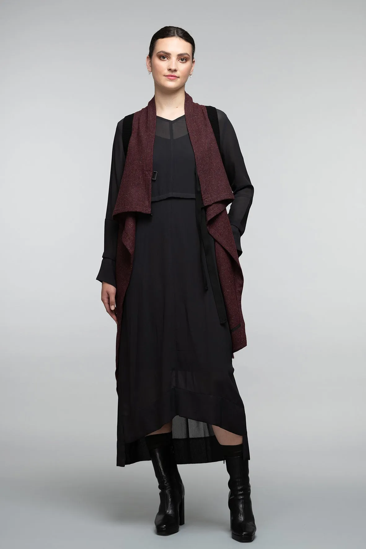 Paradox - Sleeveless Coat - Plum