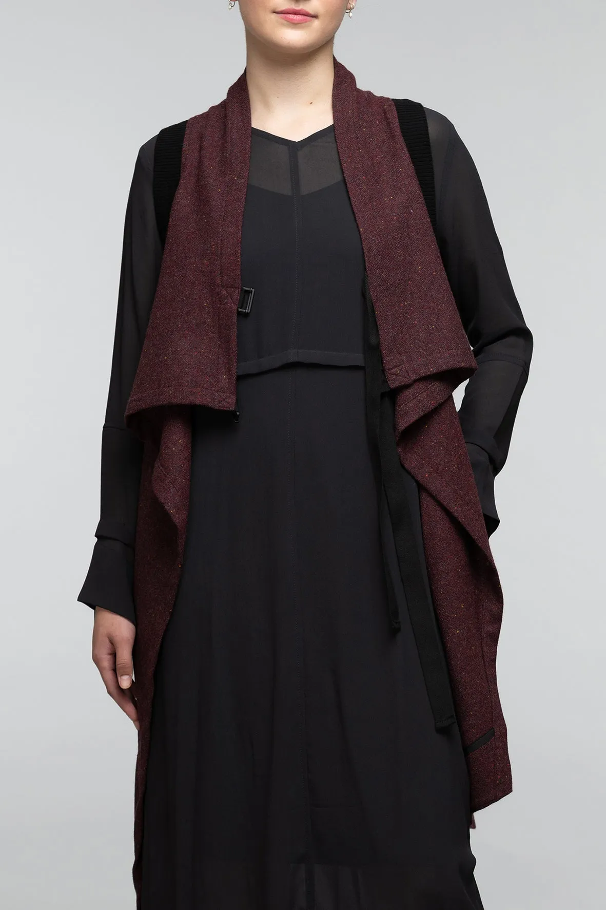 Paradox - Sleeveless Coat - Plum