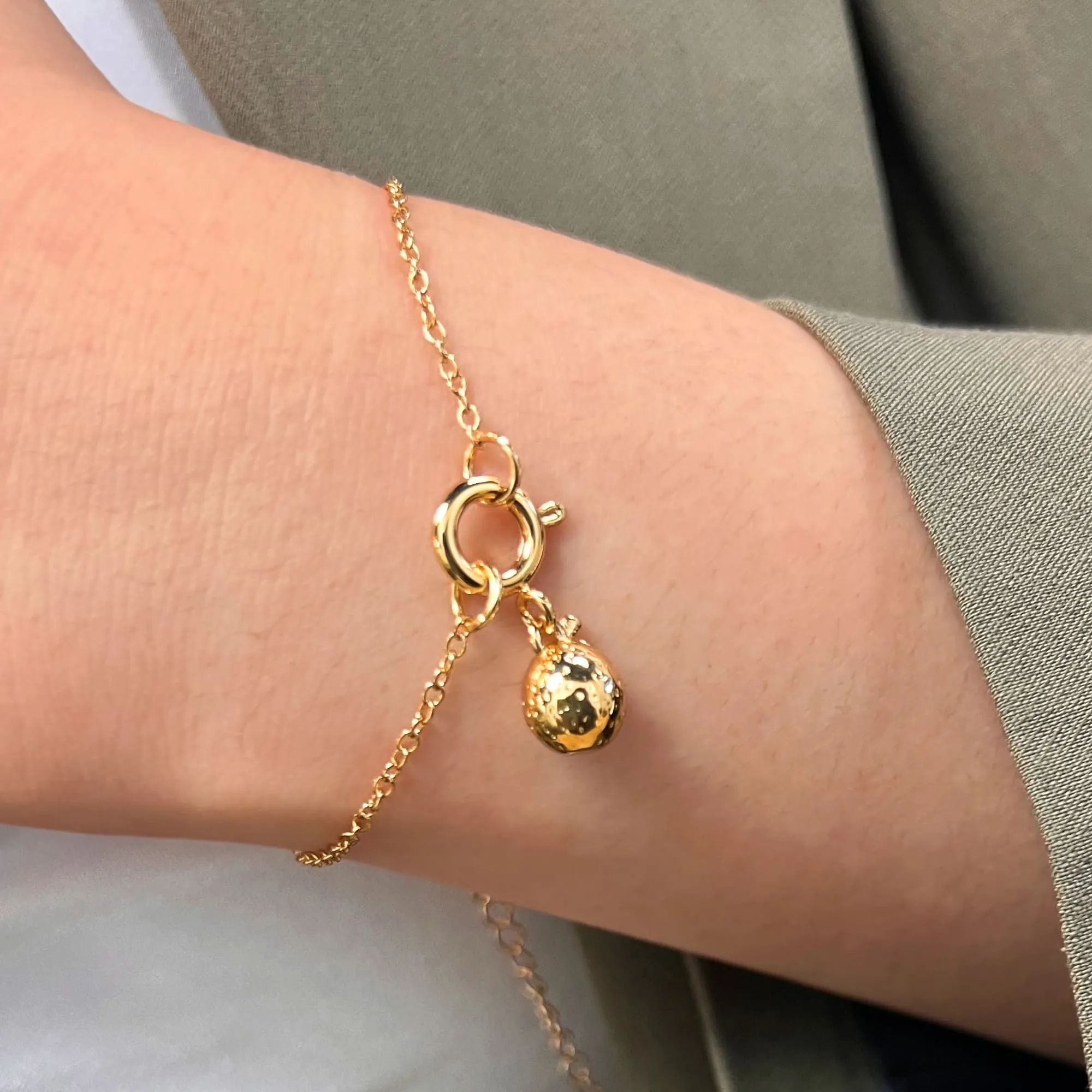 Passion Fruit Gold Charm Bracelet