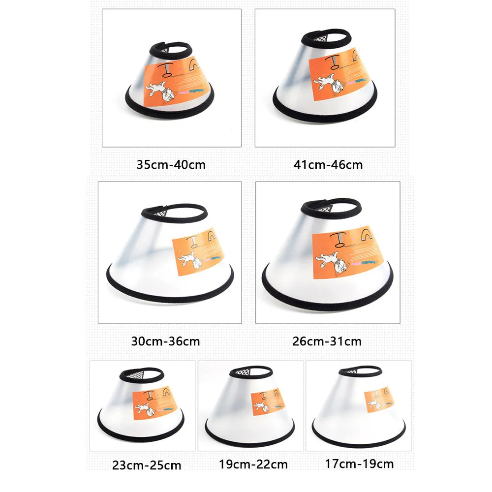 PAWS ASIA Wholesale Plastic Sleeve Anti-Scratching Adjustable Recovery Pet Cone Elizabeth Collar For Dog