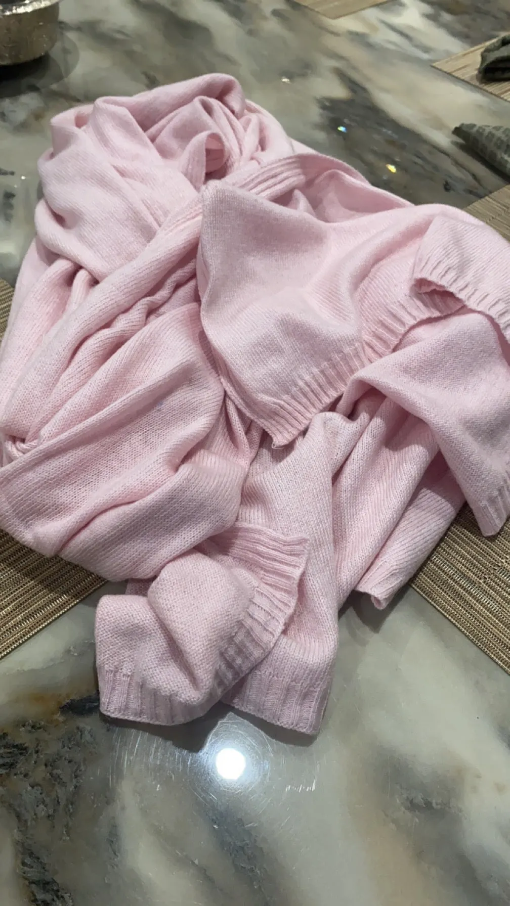 Pink 100% Cashmere 2 ply Julian Wrap/ Scarf