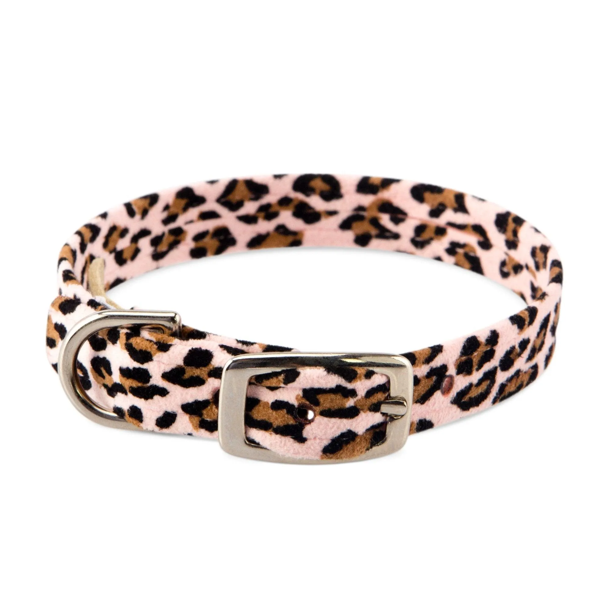 Pink Cheetah Plain Collar