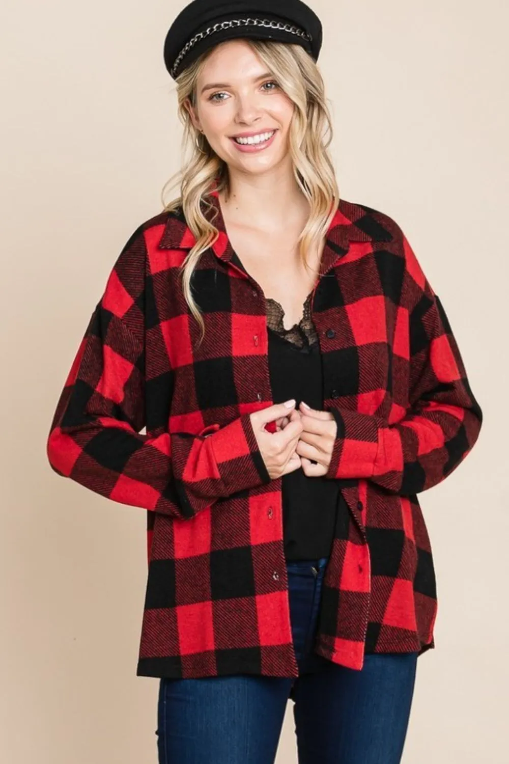 Plaid Button Up Long Sleeve Shirt