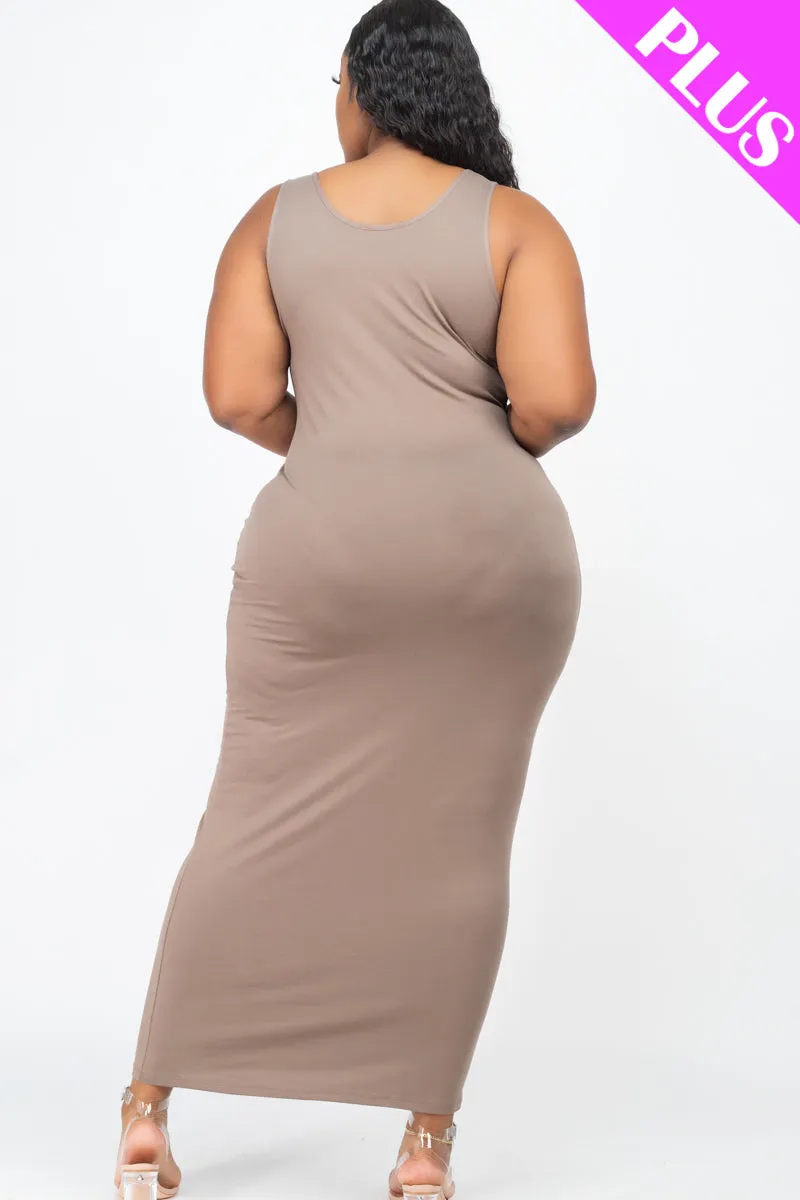 Plus Size Solid Basic Maxi Dress (CAPELLA)