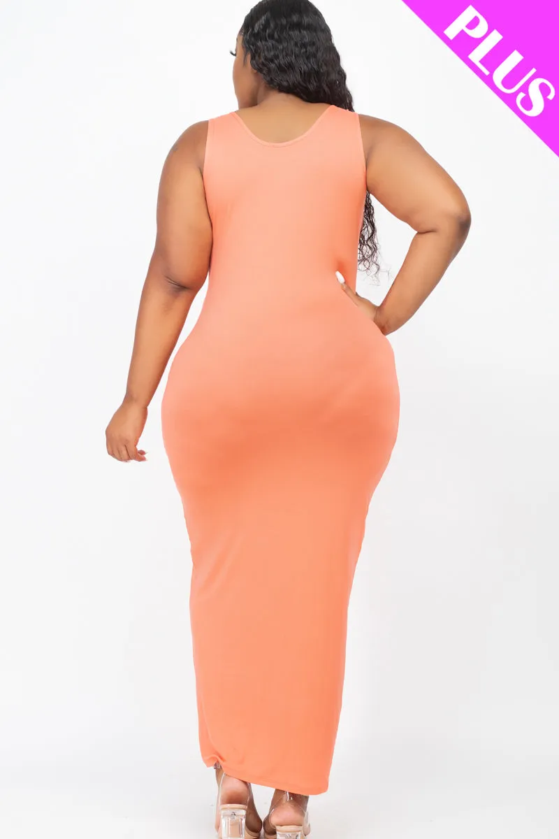 Plus Size Solid Basic Maxi Dress (CAPELLA)