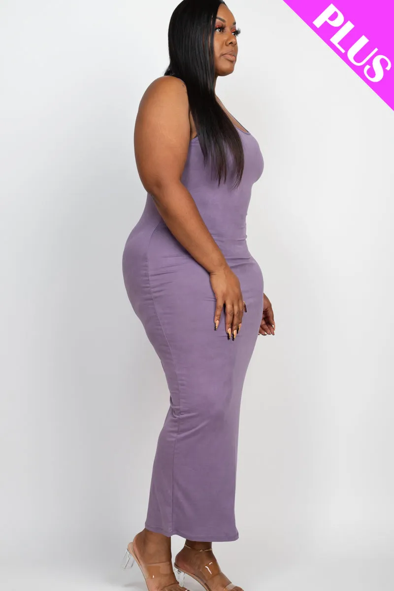 Plus Size Solid Basic Maxi Dress (CAPELLA)