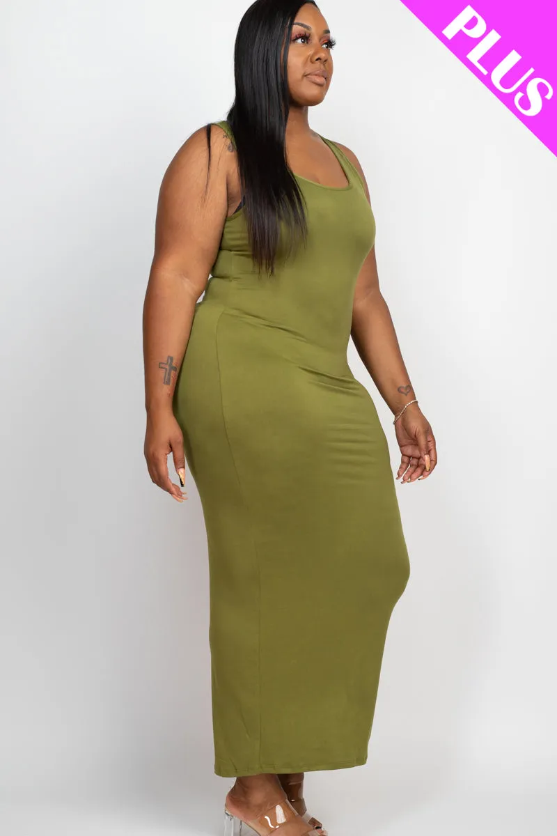 Plus Size Solid Basic Maxi Dress (CAPELLA)