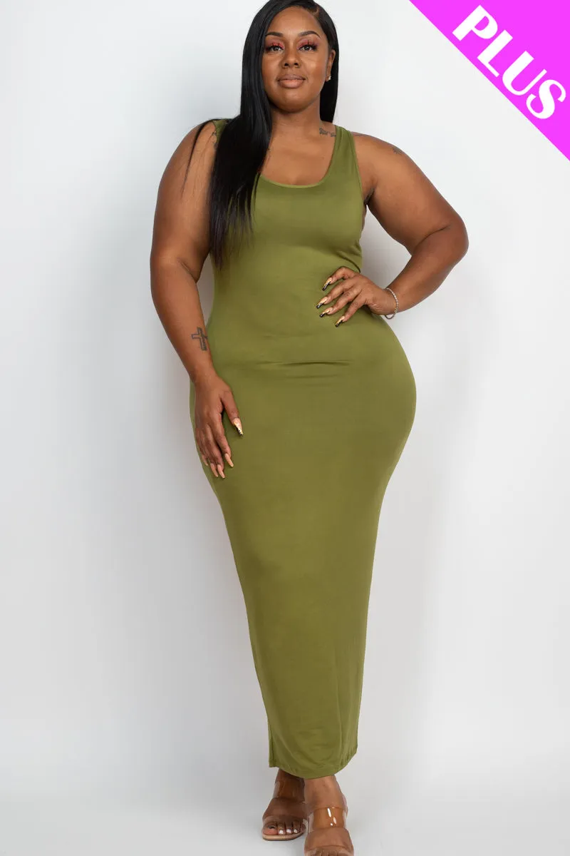 Plus Size Solid Basic Maxi Dress (CAPELLA)