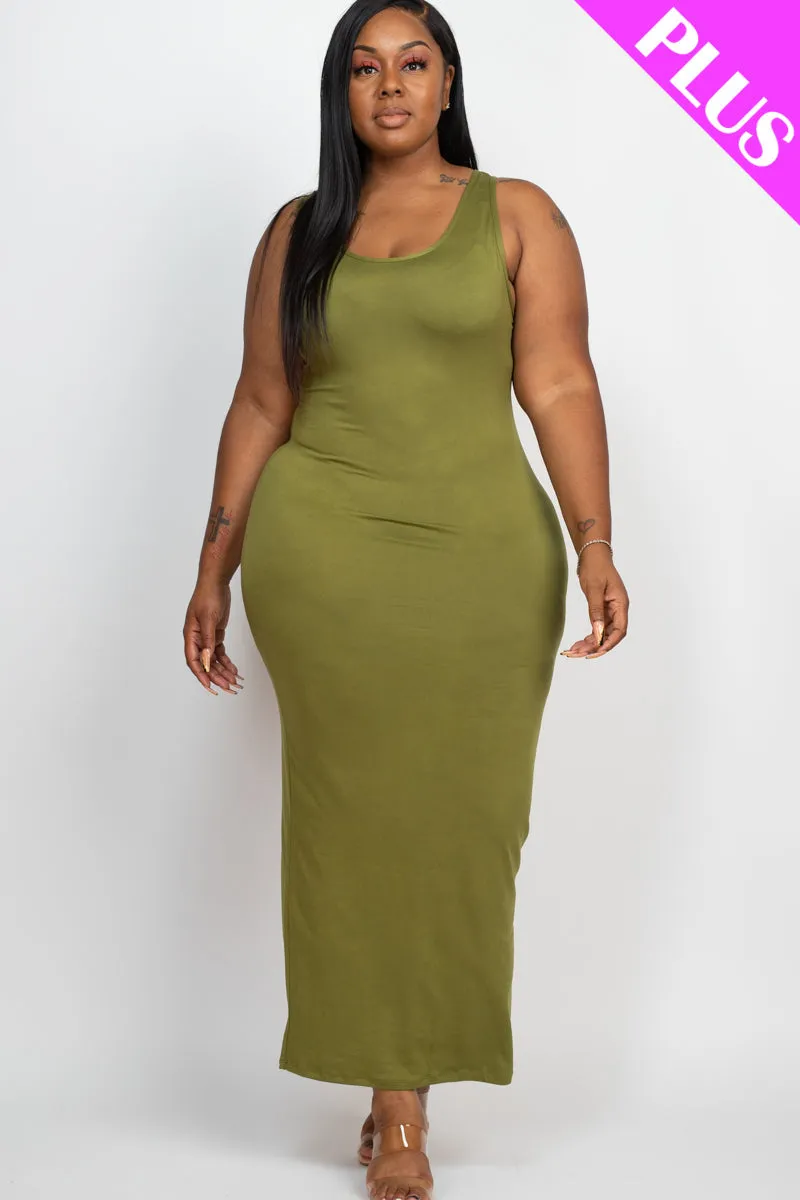 Plus Size Solid Basic Maxi Dress (CAPELLA)