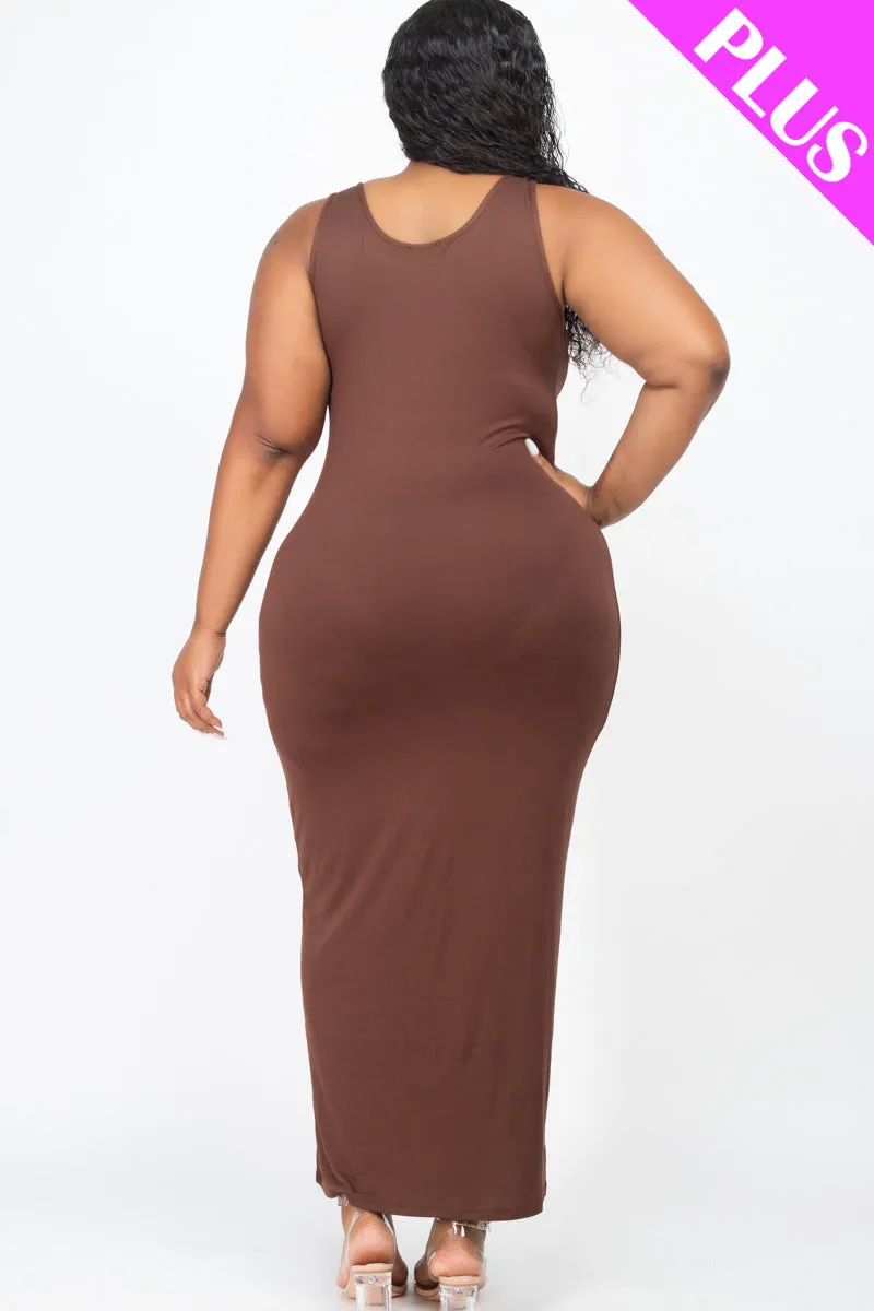 Plus Size Solid Basic Maxi Dress (CAPELLA)