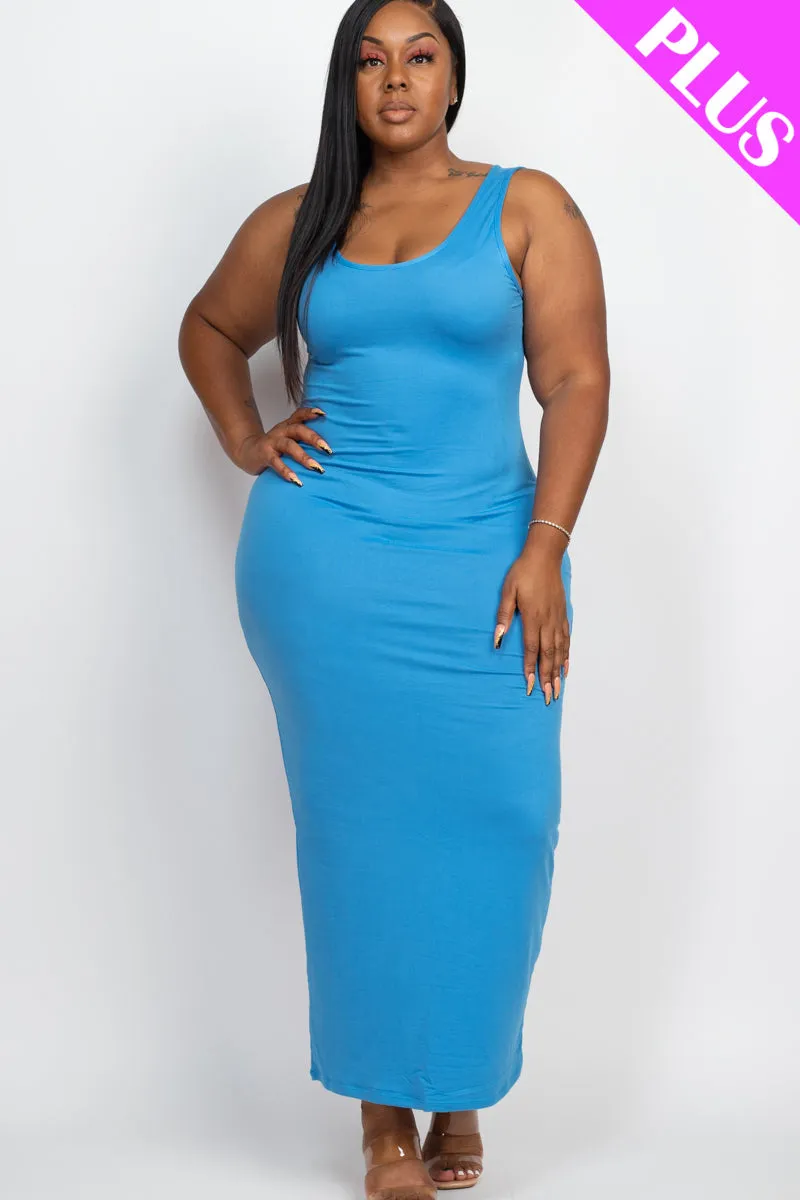 Plus Size Solid Basic Maxi Dress (CAPELLA)