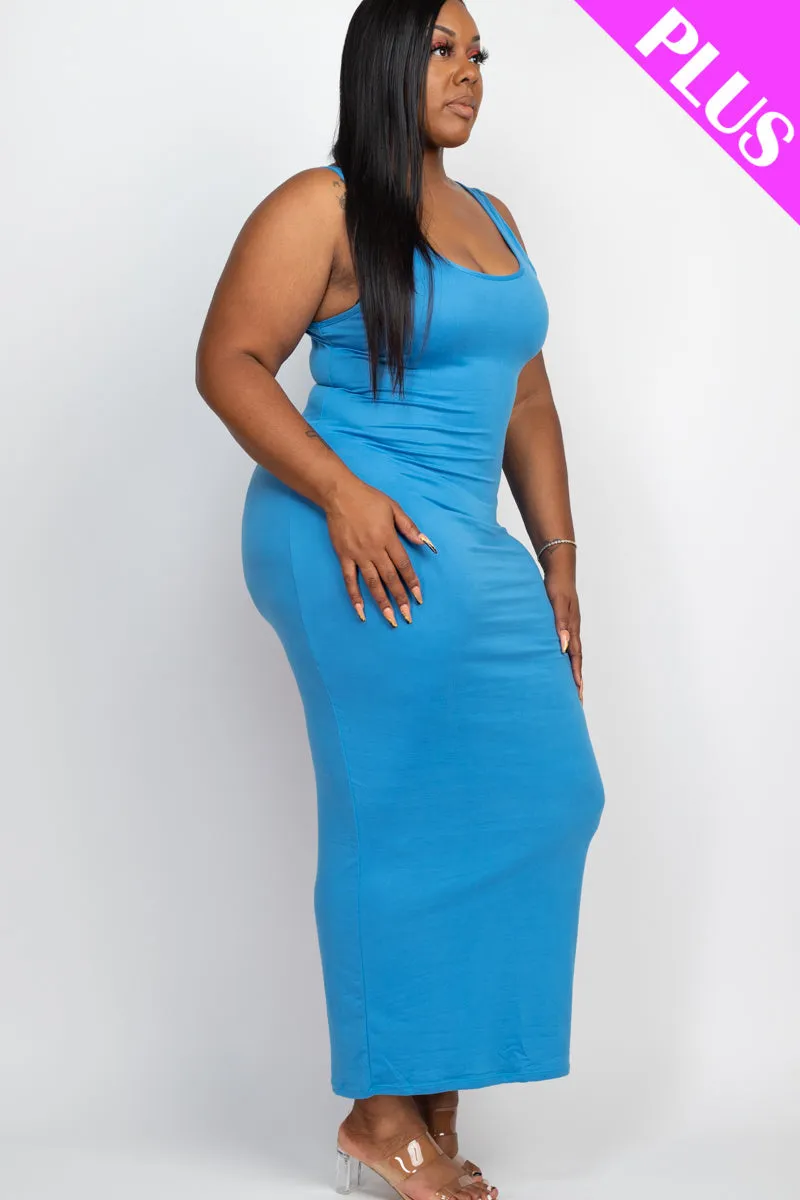 Plus Size Solid Basic Maxi Dress (CAPELLA)