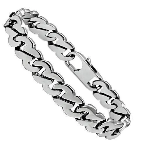 polished (no plating) Stainless Steel Bracelet with No Stone for Women Style TK345