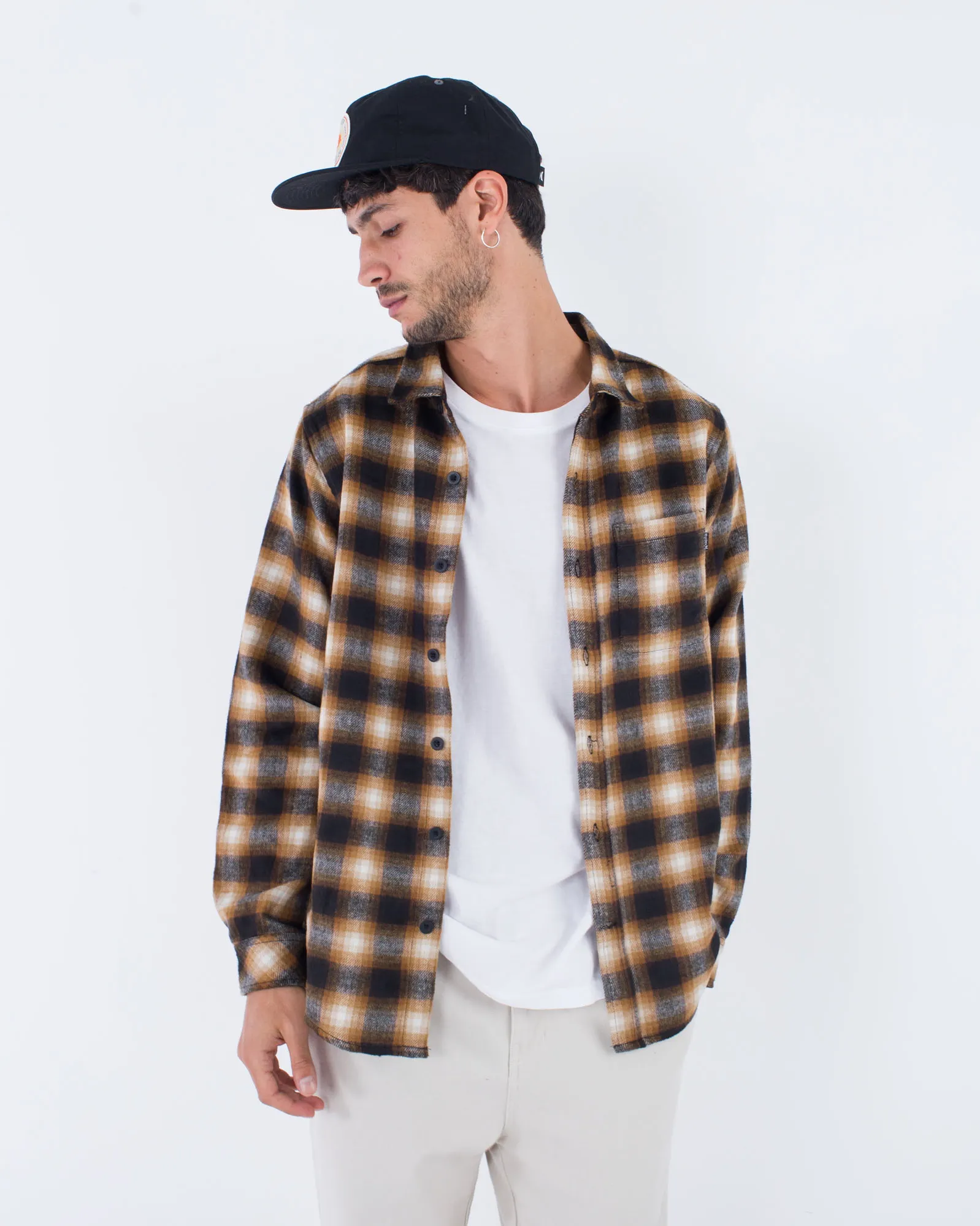 Portland Wool Flannel Shirt in Brown