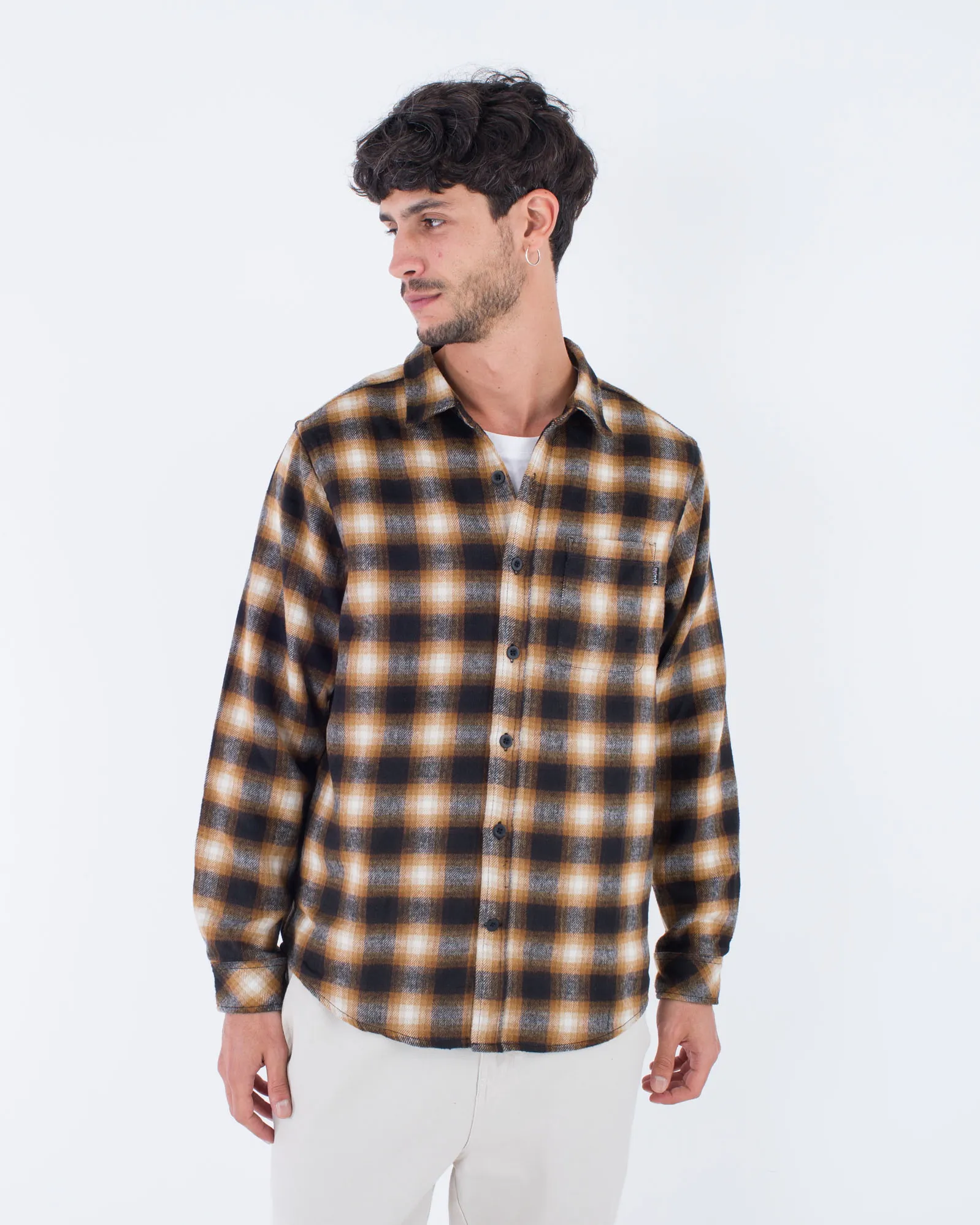 Portland Wool Flannel Shirt in Brown