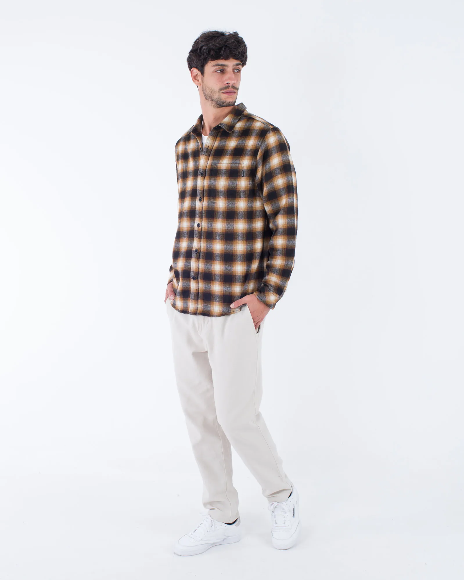 Portland Wool Flannel Shirt in Brown