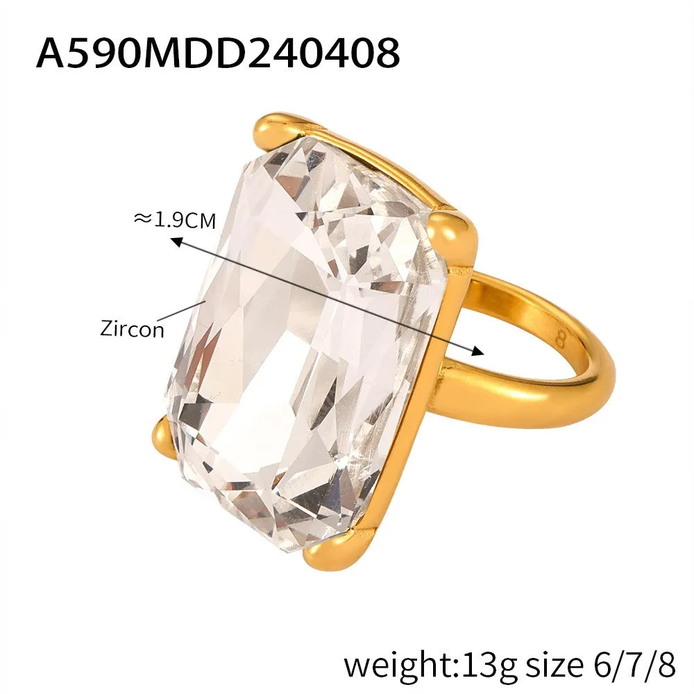 Pre Order:  Diamond Geometric Ring Set