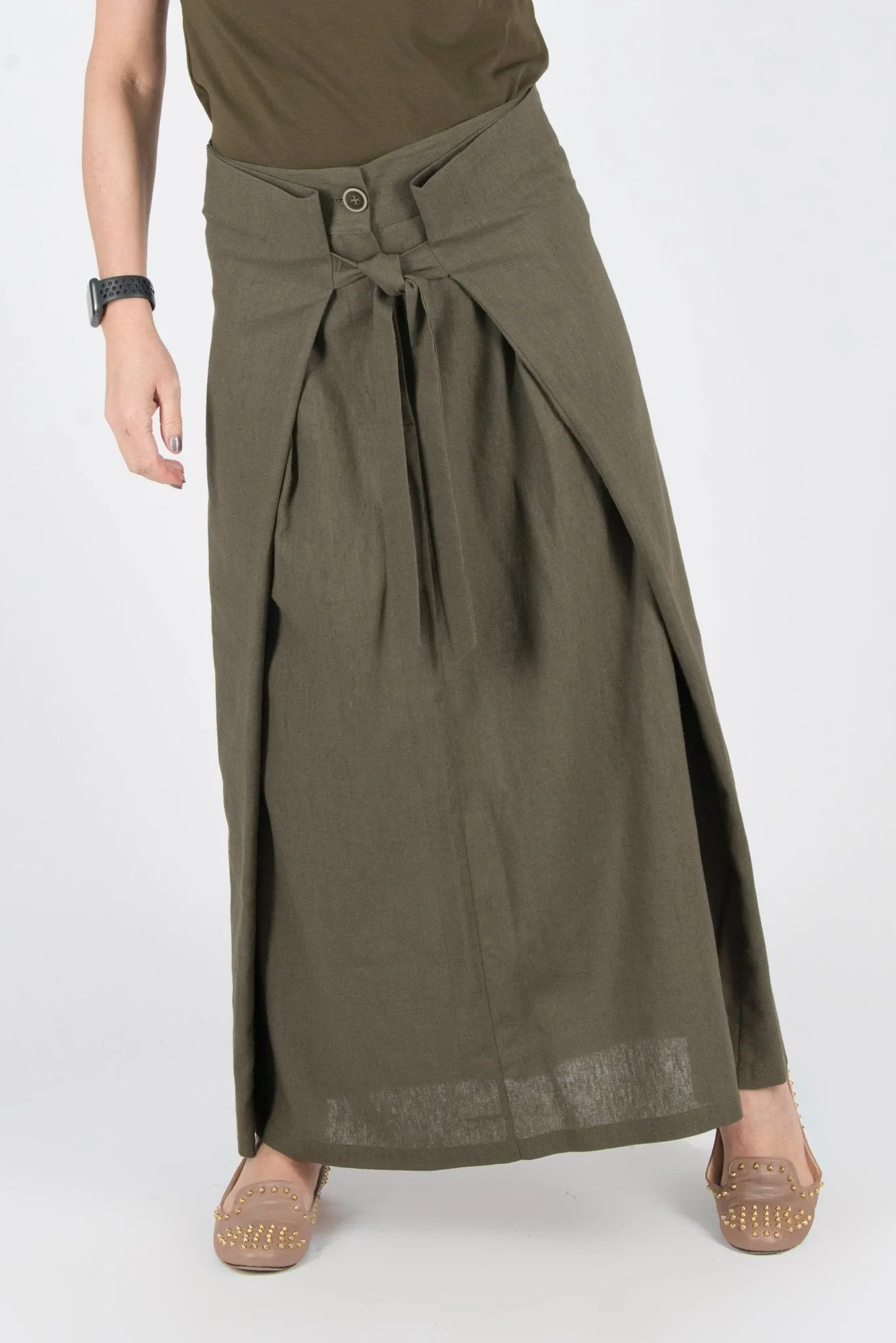 RACHEL Linen Long Boho Style Skirt