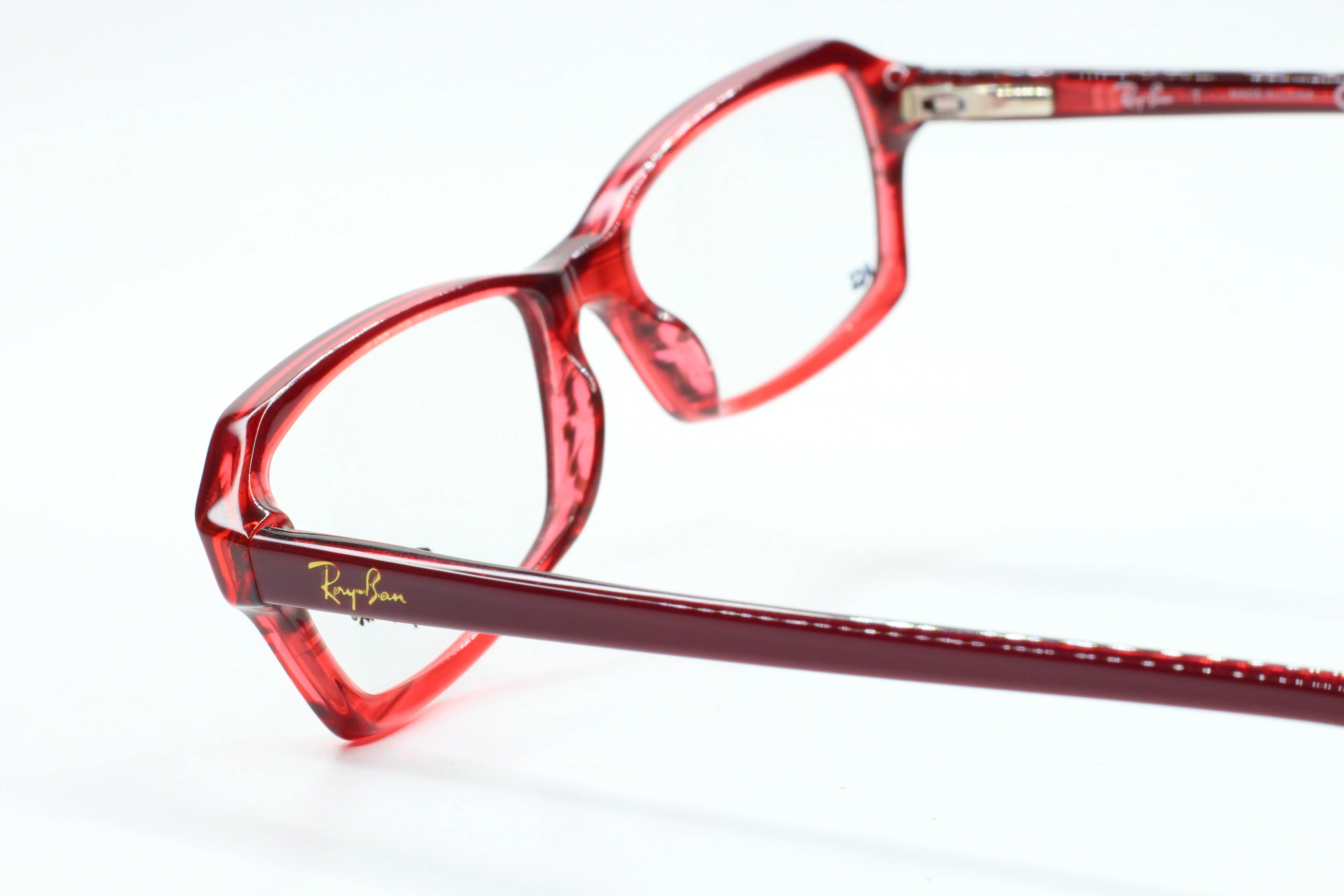 Ray-Ban RB5235 5054 Wine Red Clear Designer Italy Eyeglasses