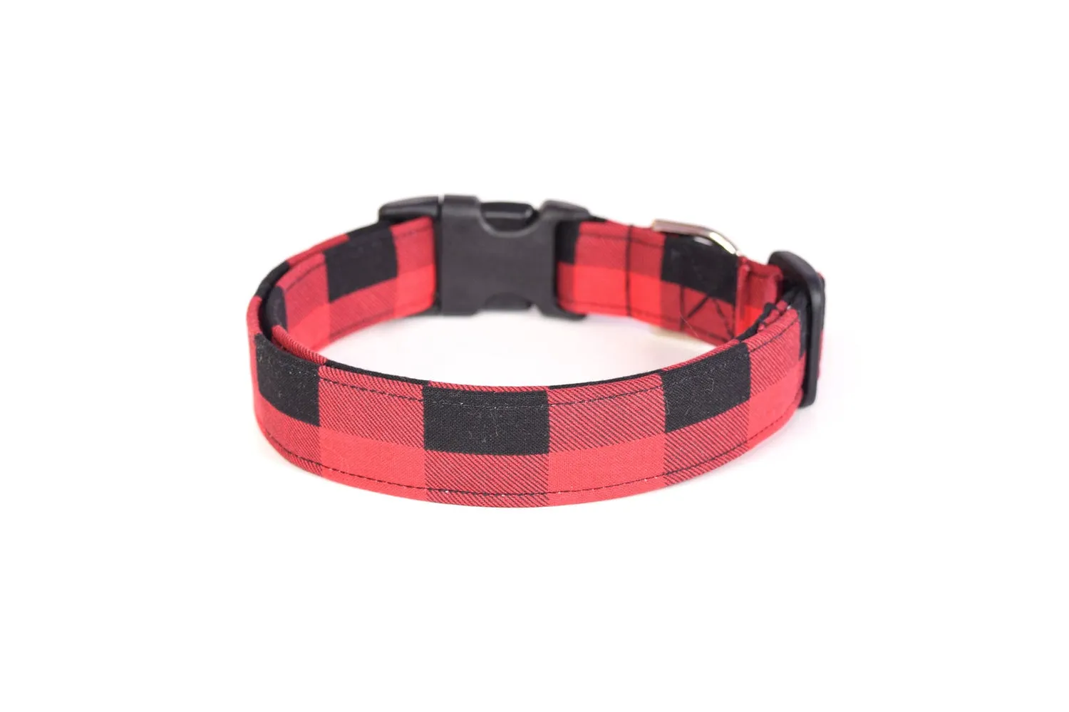 Red Buffalo Plaid Dog Collar