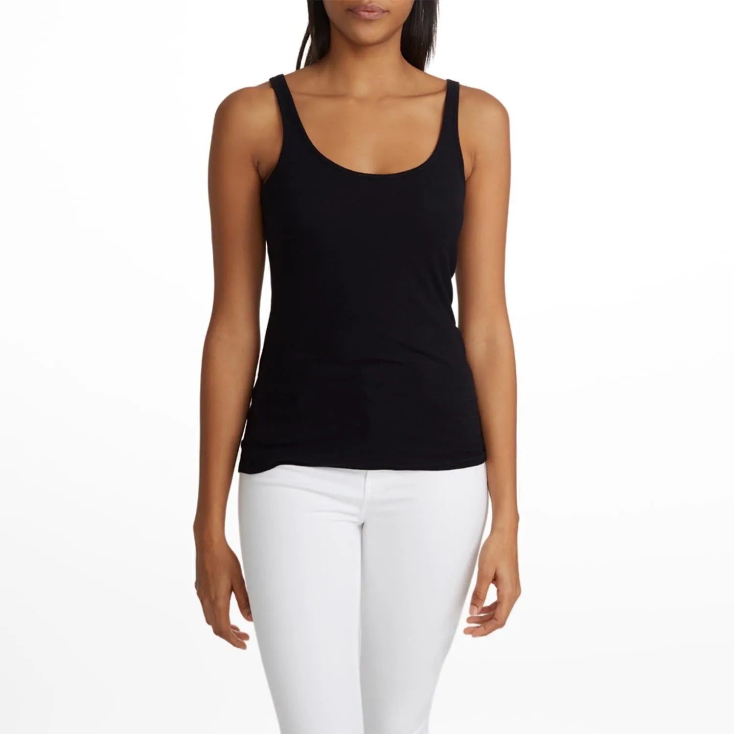 Rib Jersey Layering Tank (Black)