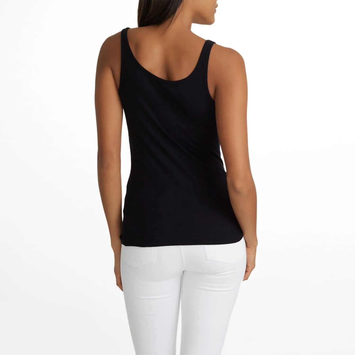 Rib Jersey Layering Tank (Black)