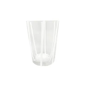 Ribbons White Double Old Fashion Glass