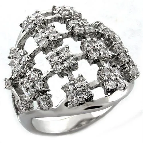 Ring AAA GRD CZ Clear LOA996 for Women Style Rhodium