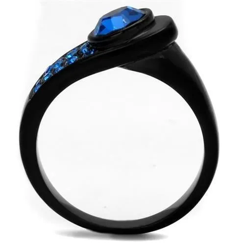 Ring Top GRD Crystal Capri Blue TK2279 for Women Style Stainless