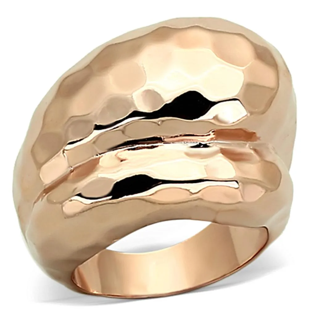 Rose Gold Brass Ring with No Stone for Women Style LOA901