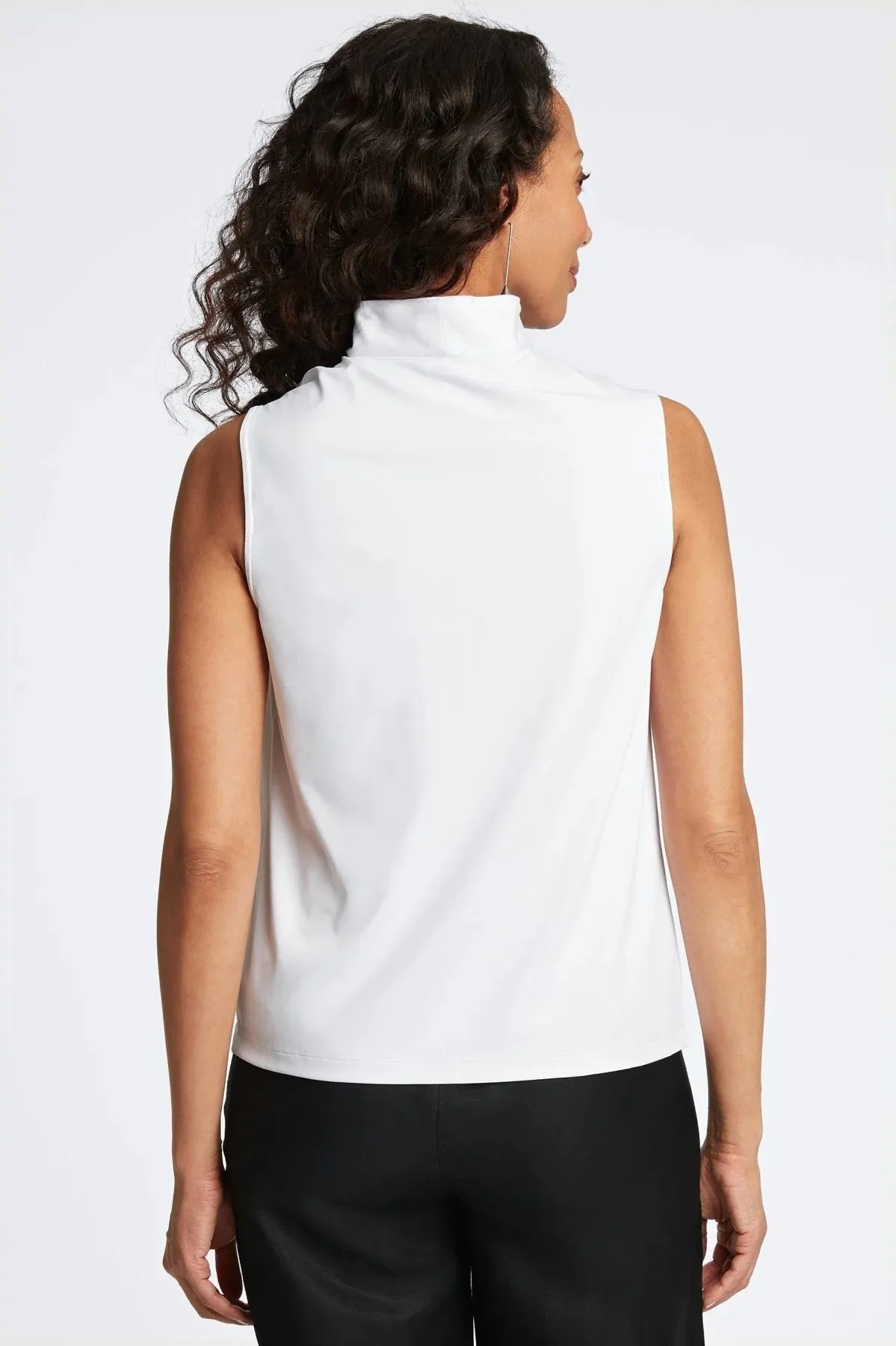 Ruffle Collar Layering Tank- White