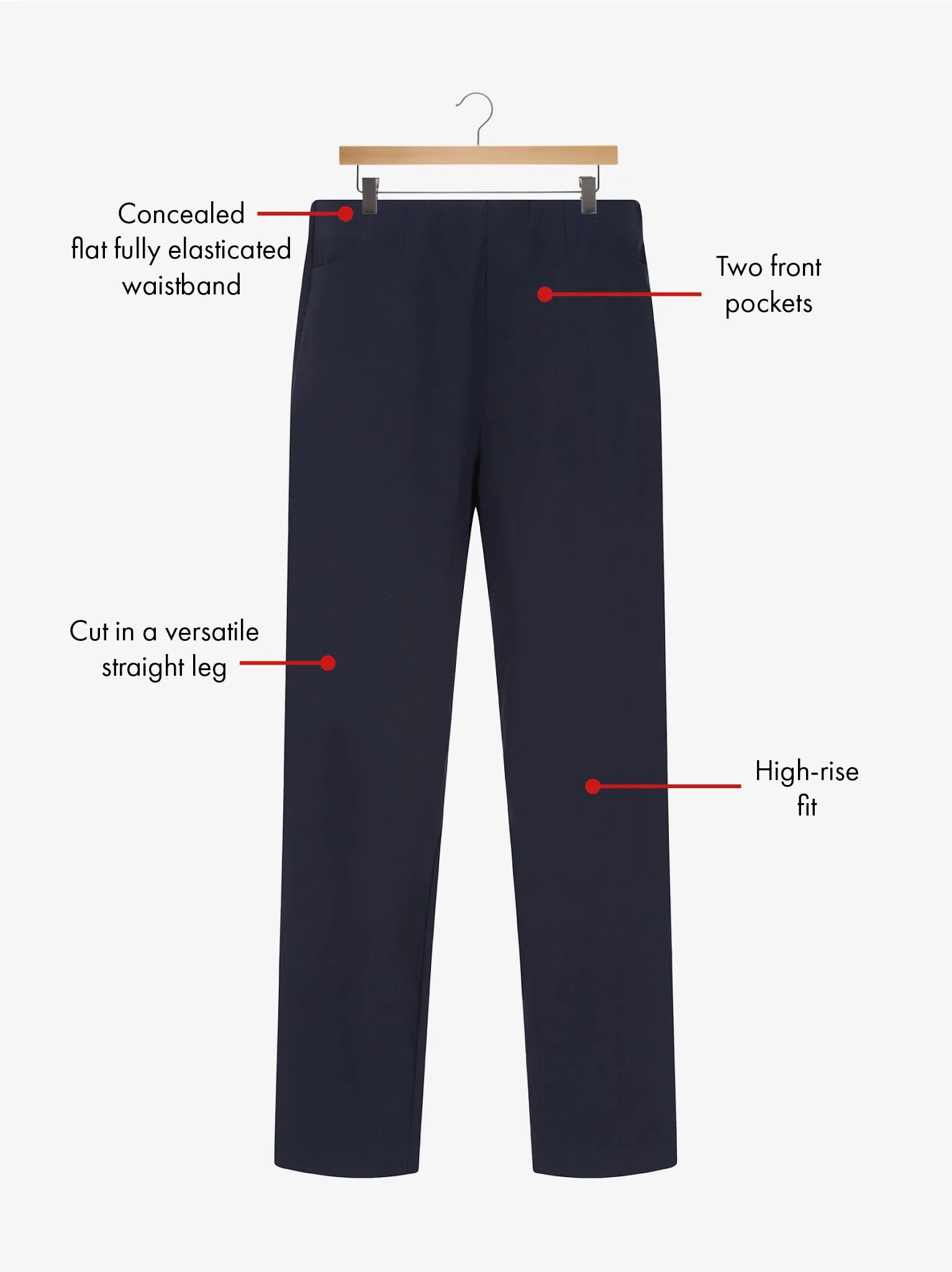 Ruth Stretch Trouser - Navy