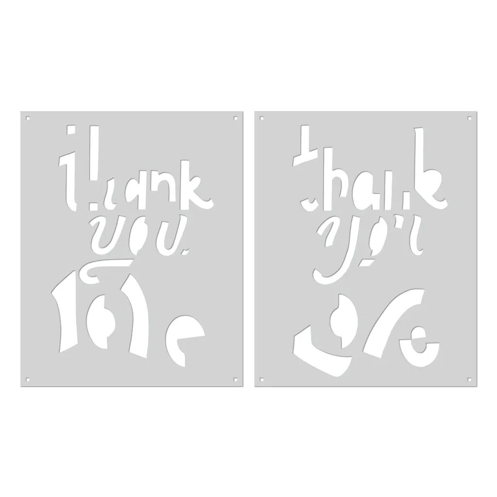 SA266 Color Layering Thank You Love Stencils