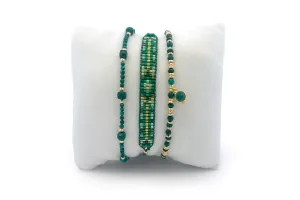 Sabah Malachite Gold Bracelet Stack