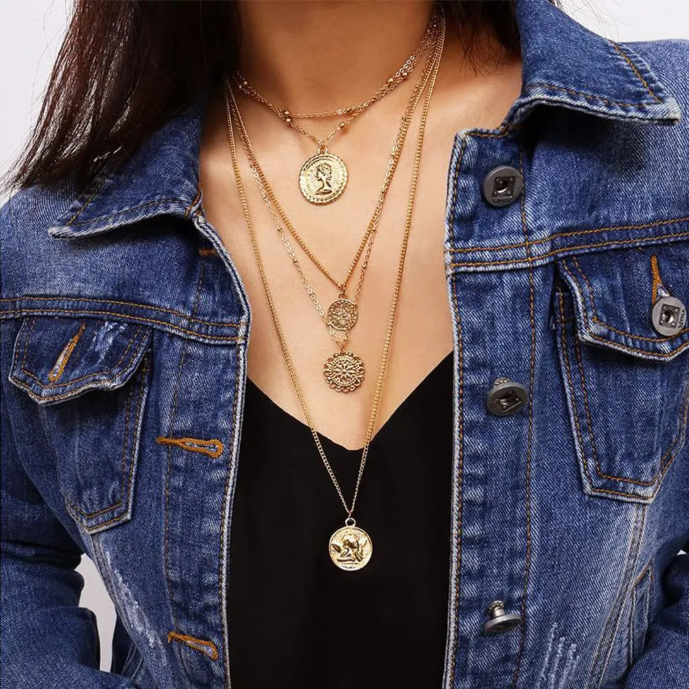 Salem Coin Layered Necklace