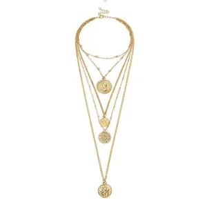 Salem Coin Layered Necklace