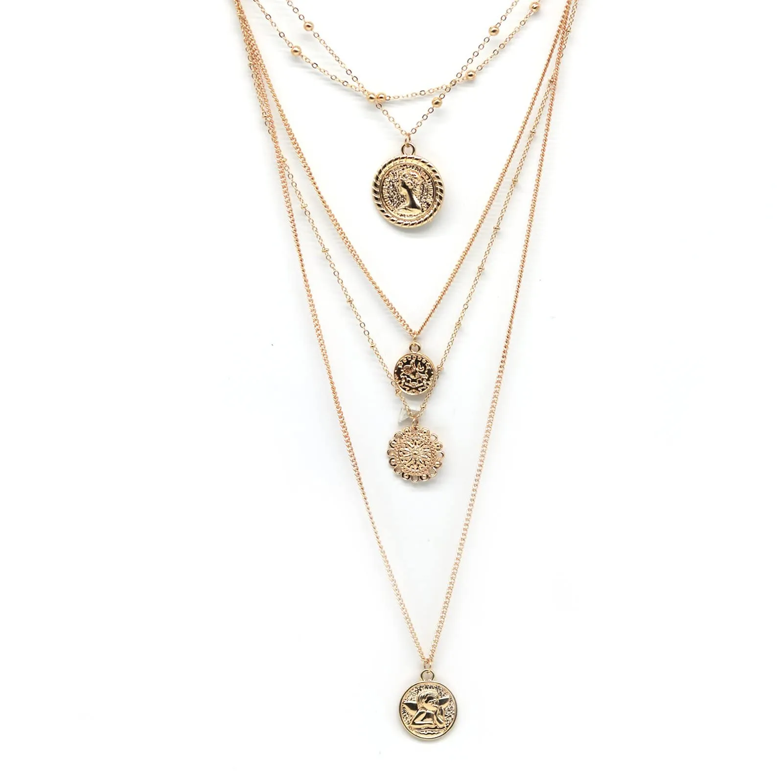 Salem Coin Layered Necklace