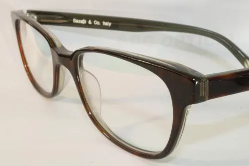 S&C Francis Gray Light Fade Clear Fashion Italy Acetate Eyeglasses