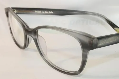 S&C Francis Gray Light Fade Clear Fashion Italy Acetate Eyeglasses