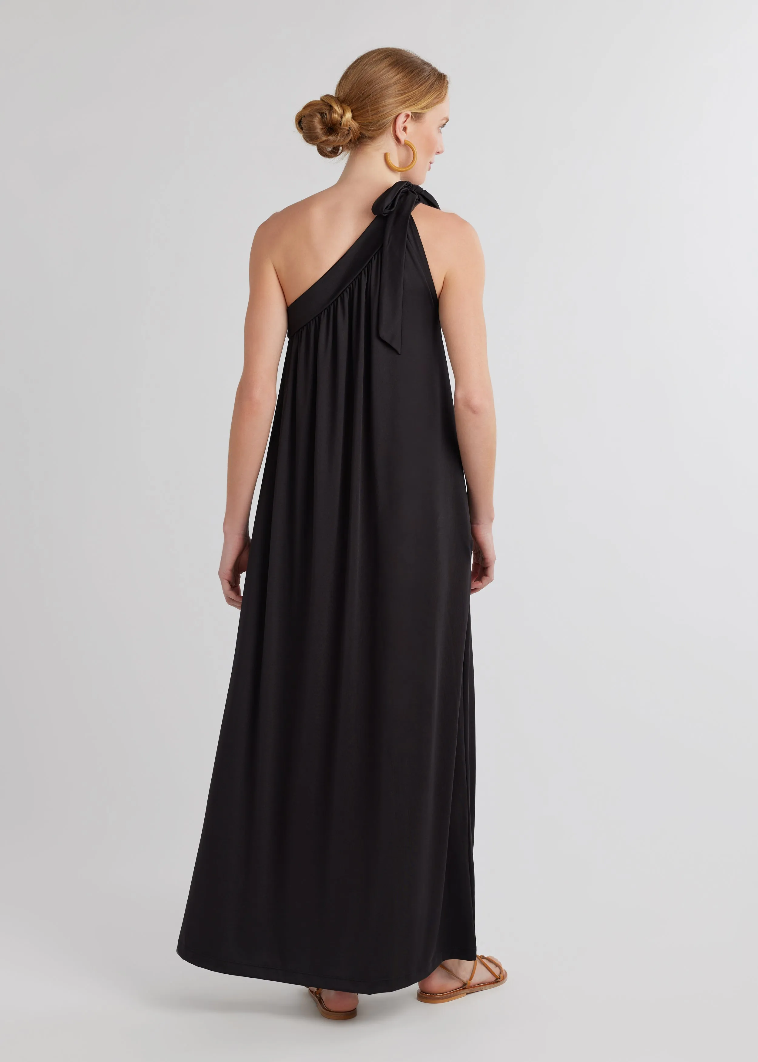 Santorini Dress in Luxe Stretch (Black)