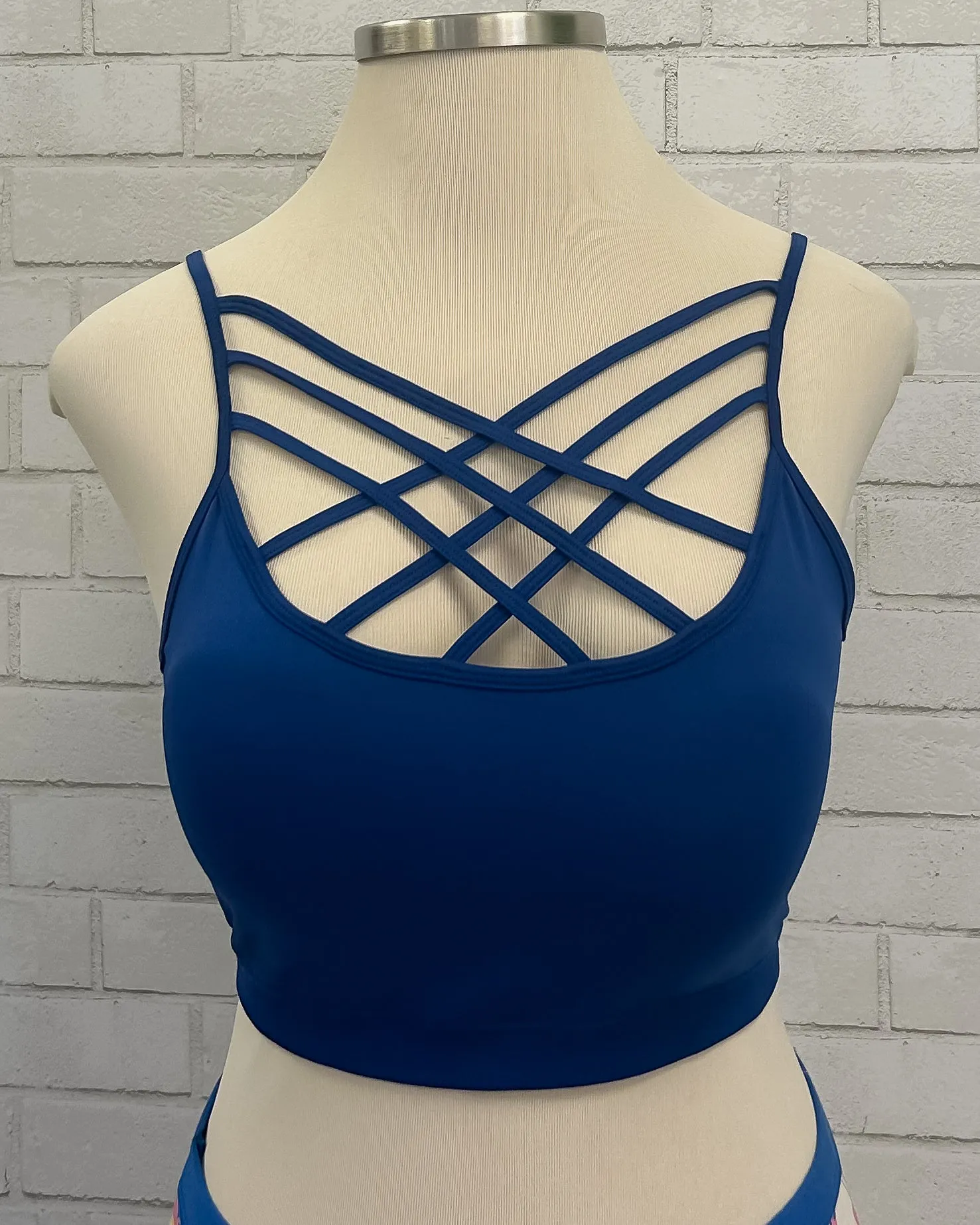 Seamless Triple Criss-Cross Padded Bralette