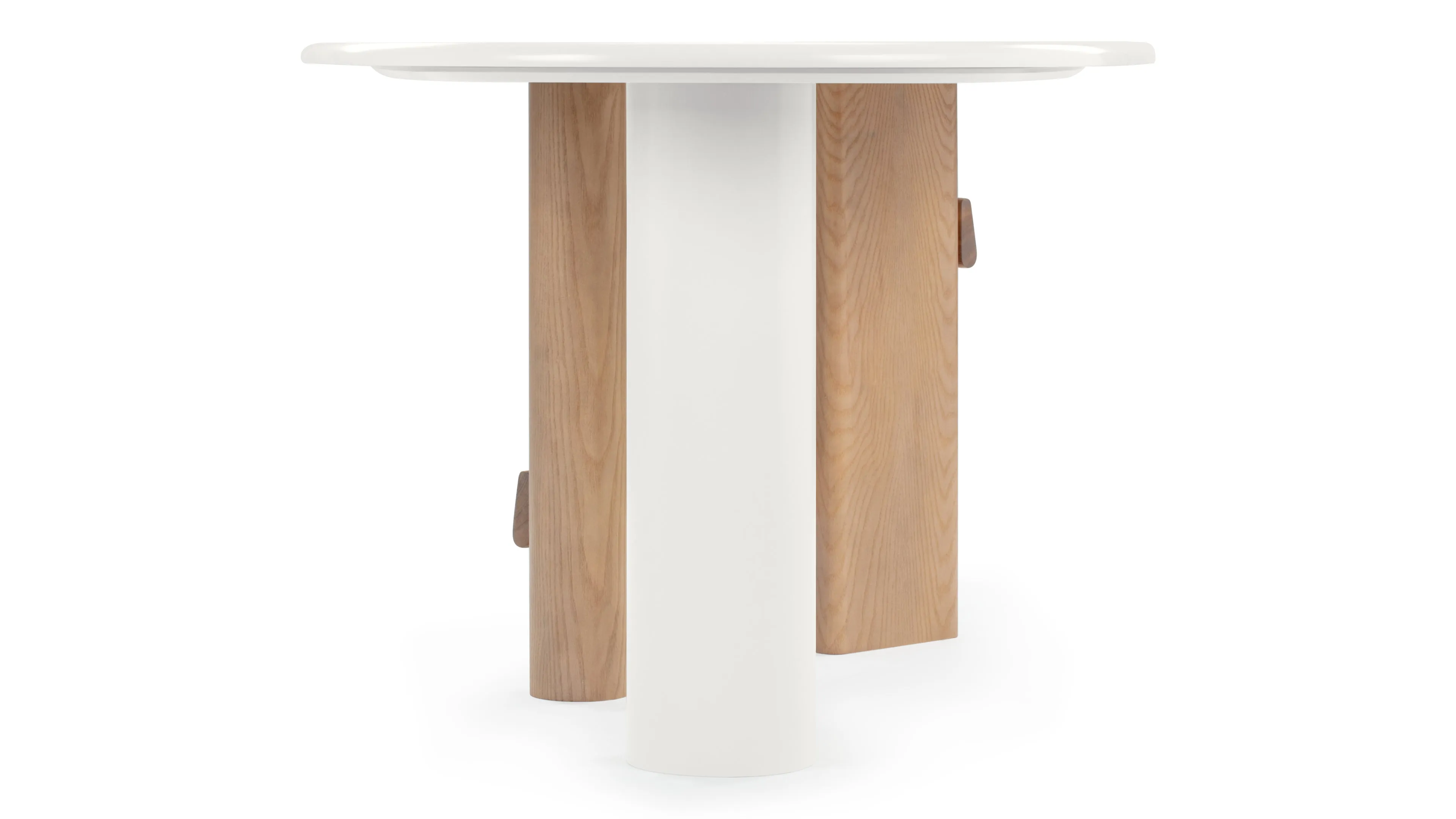 Sengu - Sengu Dining Table, Ivory and Natural Ash, 80in