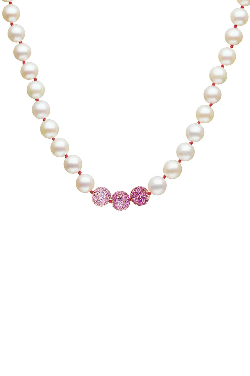 Silk Knotted Layering Pearl Necklace