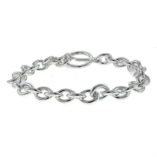 Silver Brass Bracelet with No Stone for Women Style LOA537