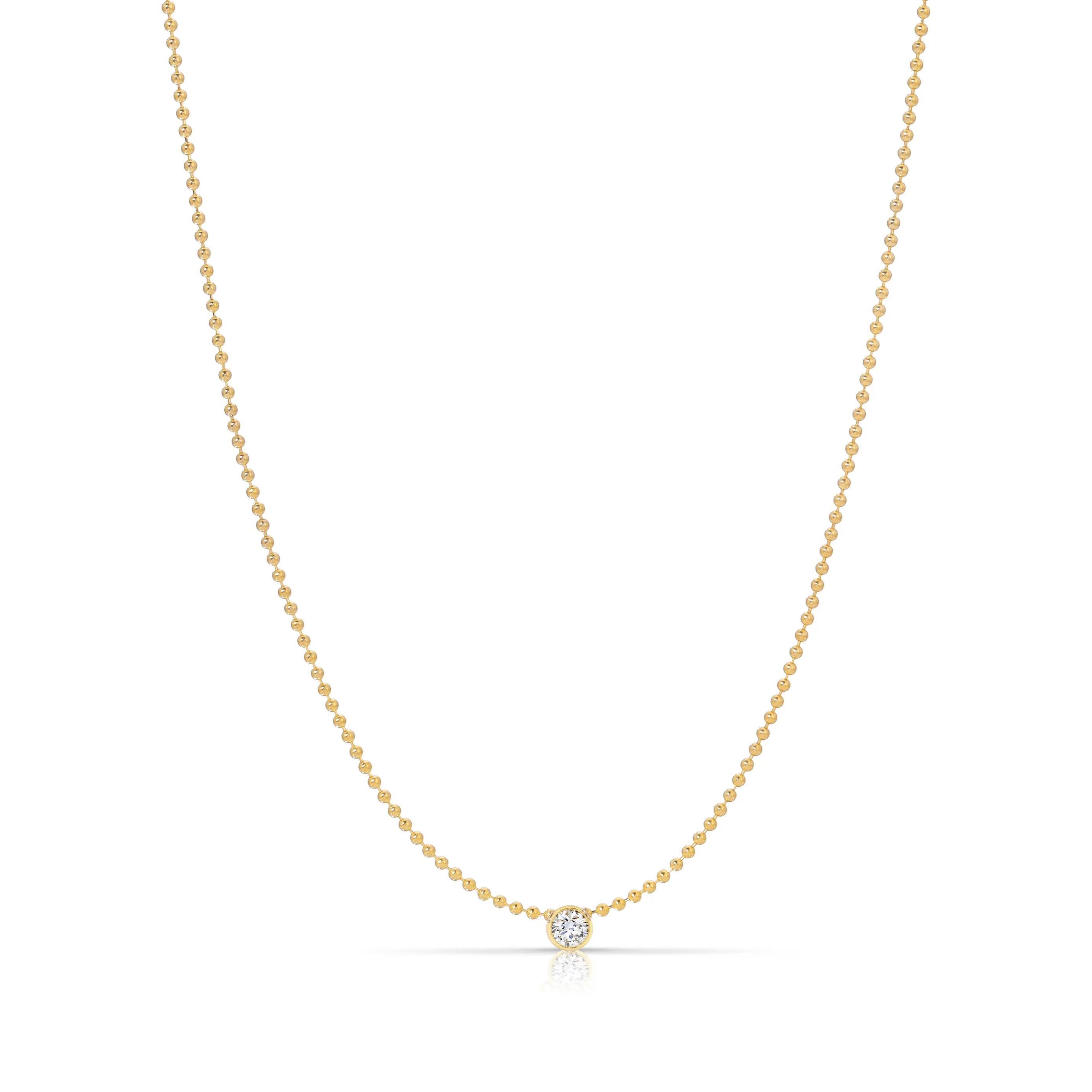 Single Diamond Layering Necklace