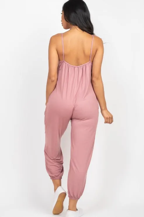 Sleeveless Jogger Jumpsuit