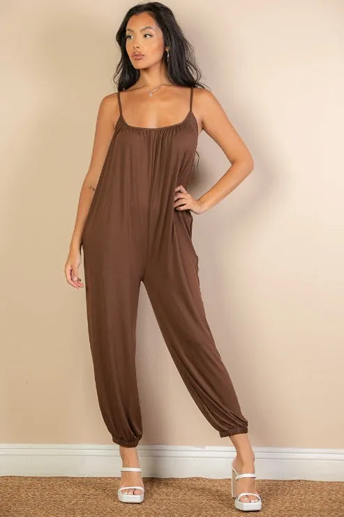 Sleeveless Jogger Jumpsuit