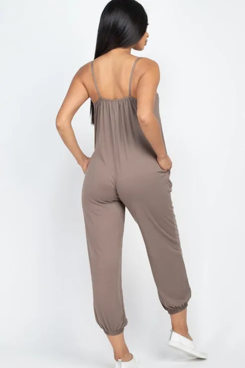 Sleeveless Jogger Jumpsuit