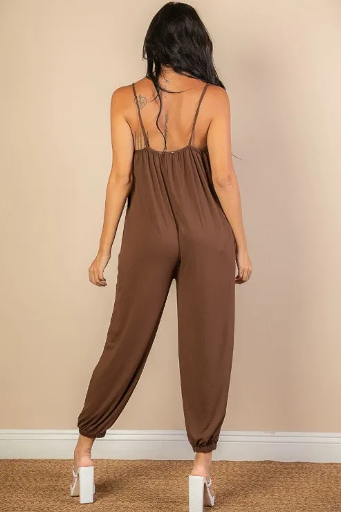 Sleeveless Jogger Jumpsuit