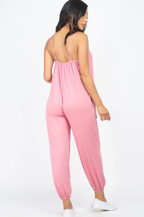 Sleeveless Jogger Jumpsuit